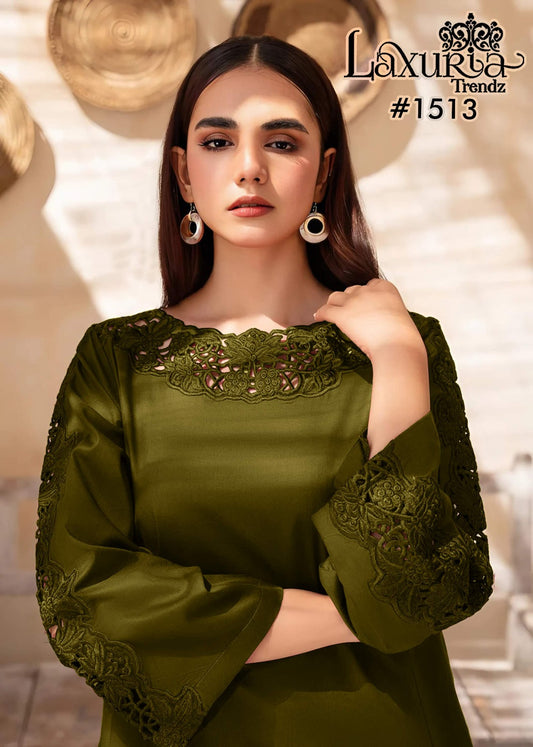 1513 Mehndi Laxuria Trendz Rangila Silk Pakistani Readymade Suits