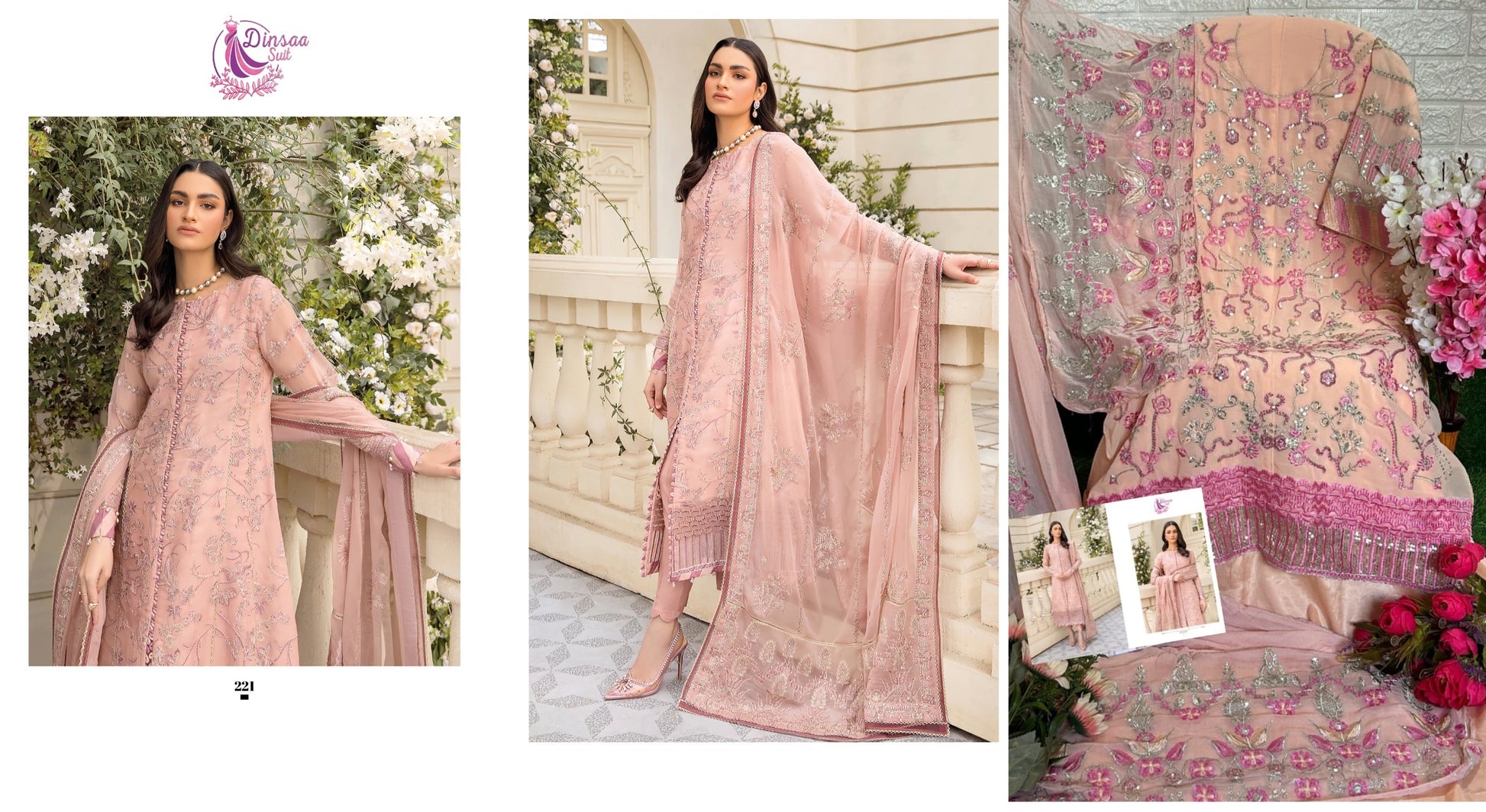 221 Dinsaa Suit Pakistani Salwar Suits