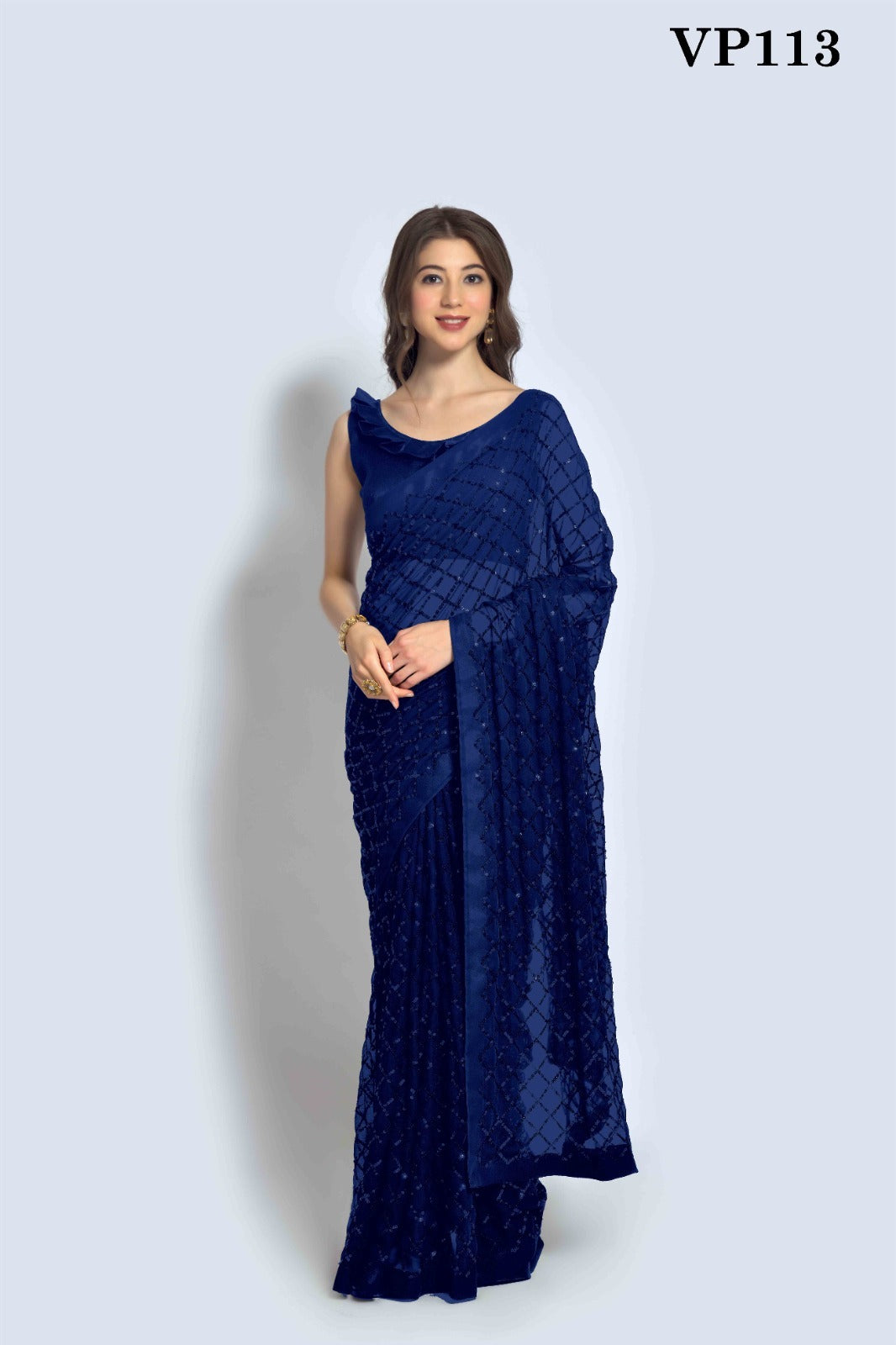 113 Chokadi Fashion Berry Sarees