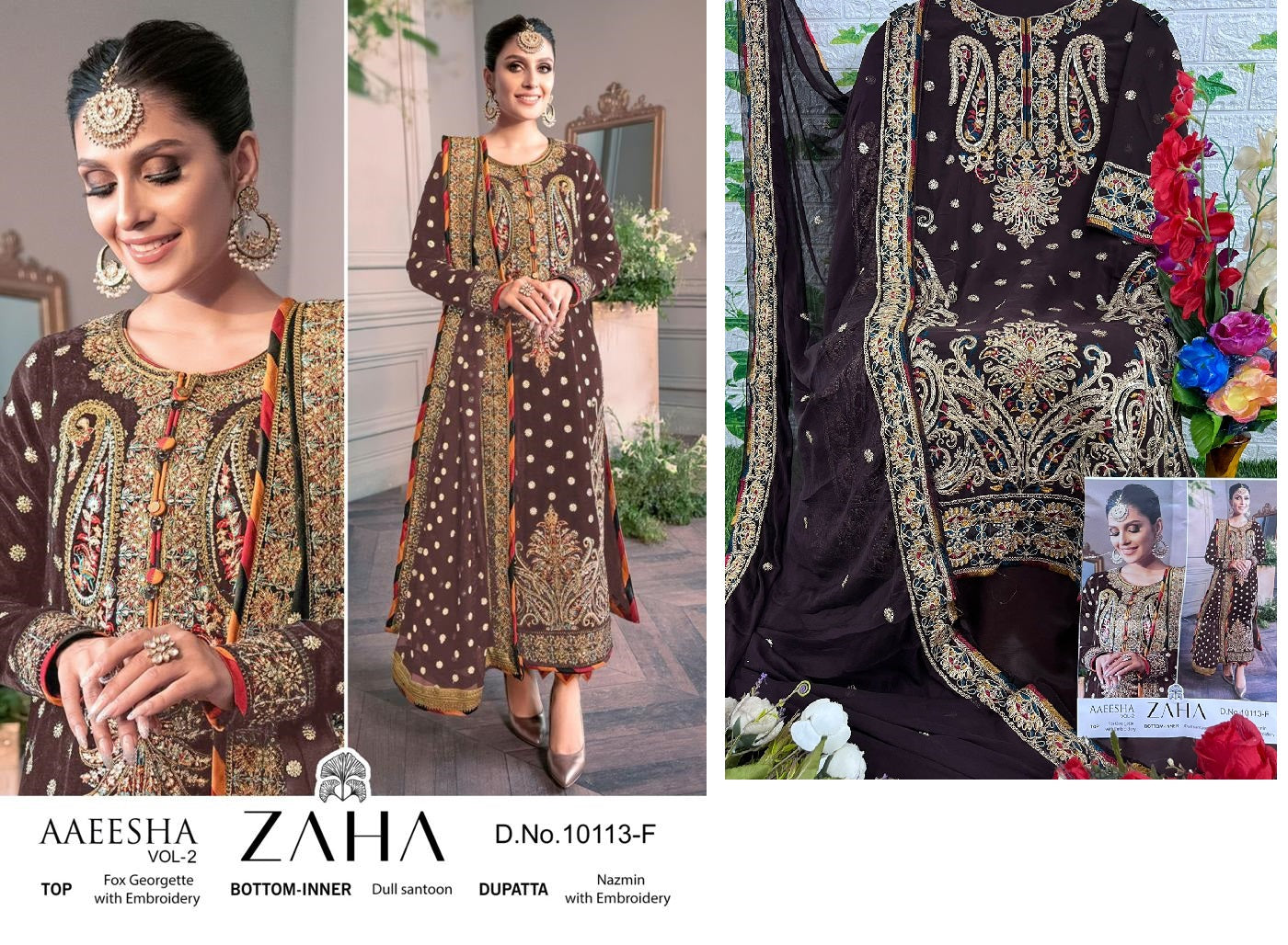 10113F Zaha Pakistani Salwar Suits