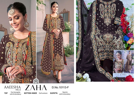 10113F Zaha Pakistani Salwar Suits