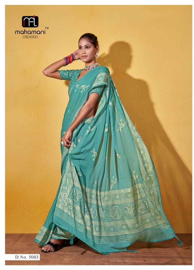 5003 Amrita Vol 5 Mahamani Creation Sarees