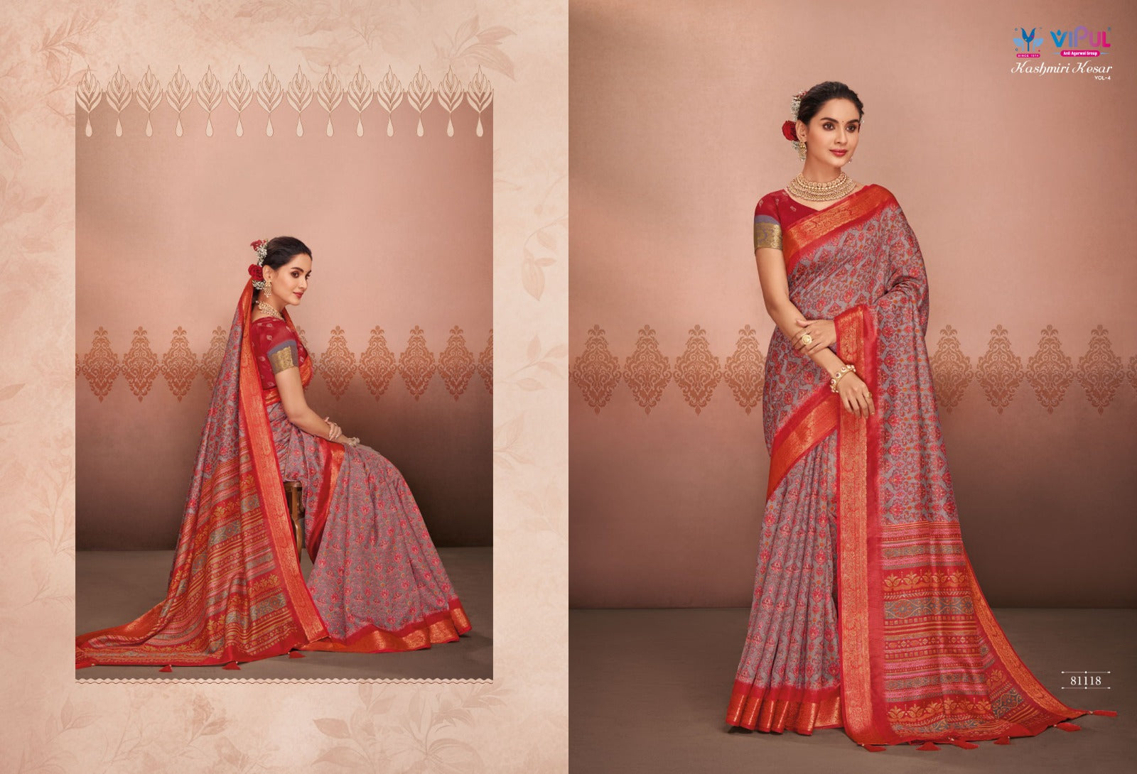 81118 Kashmiri Kesar Vol 4 Vipul Sarees