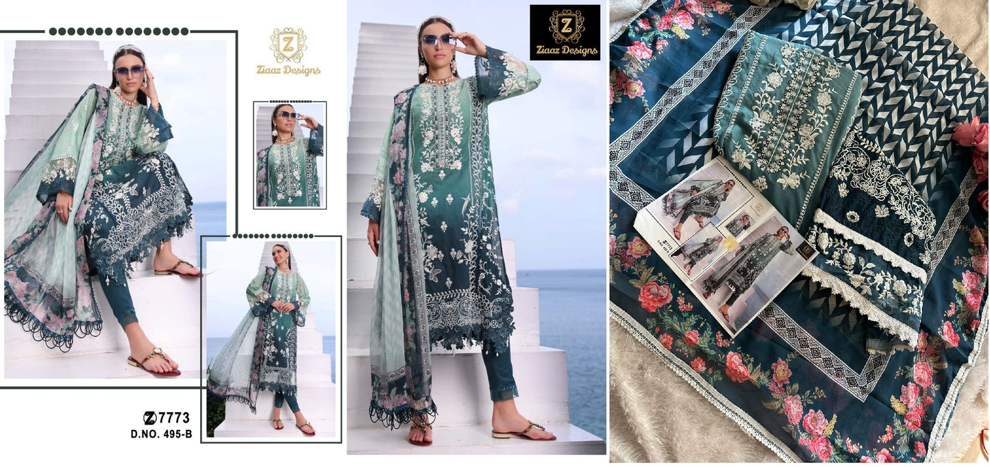 495B Ziaaz Designs Pakistani Salwar Suits