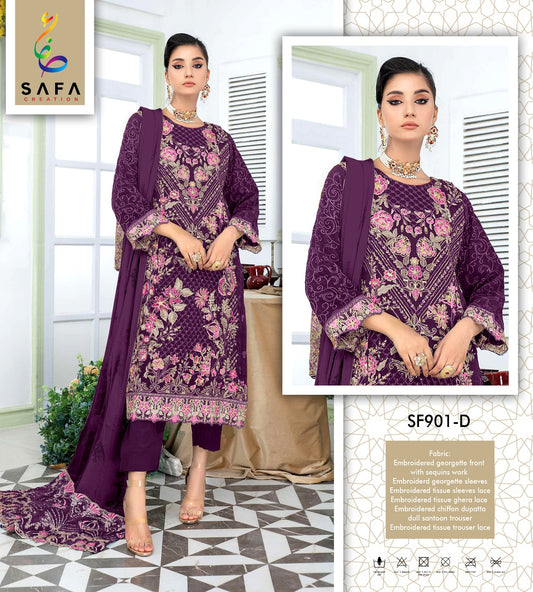 901D Safa Creation Pakistani Salwar Suits
