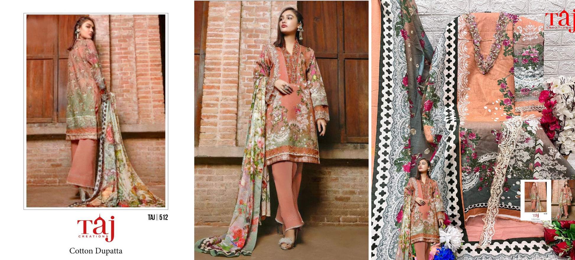 512 Taj Creations Pakistani Salwar Suits