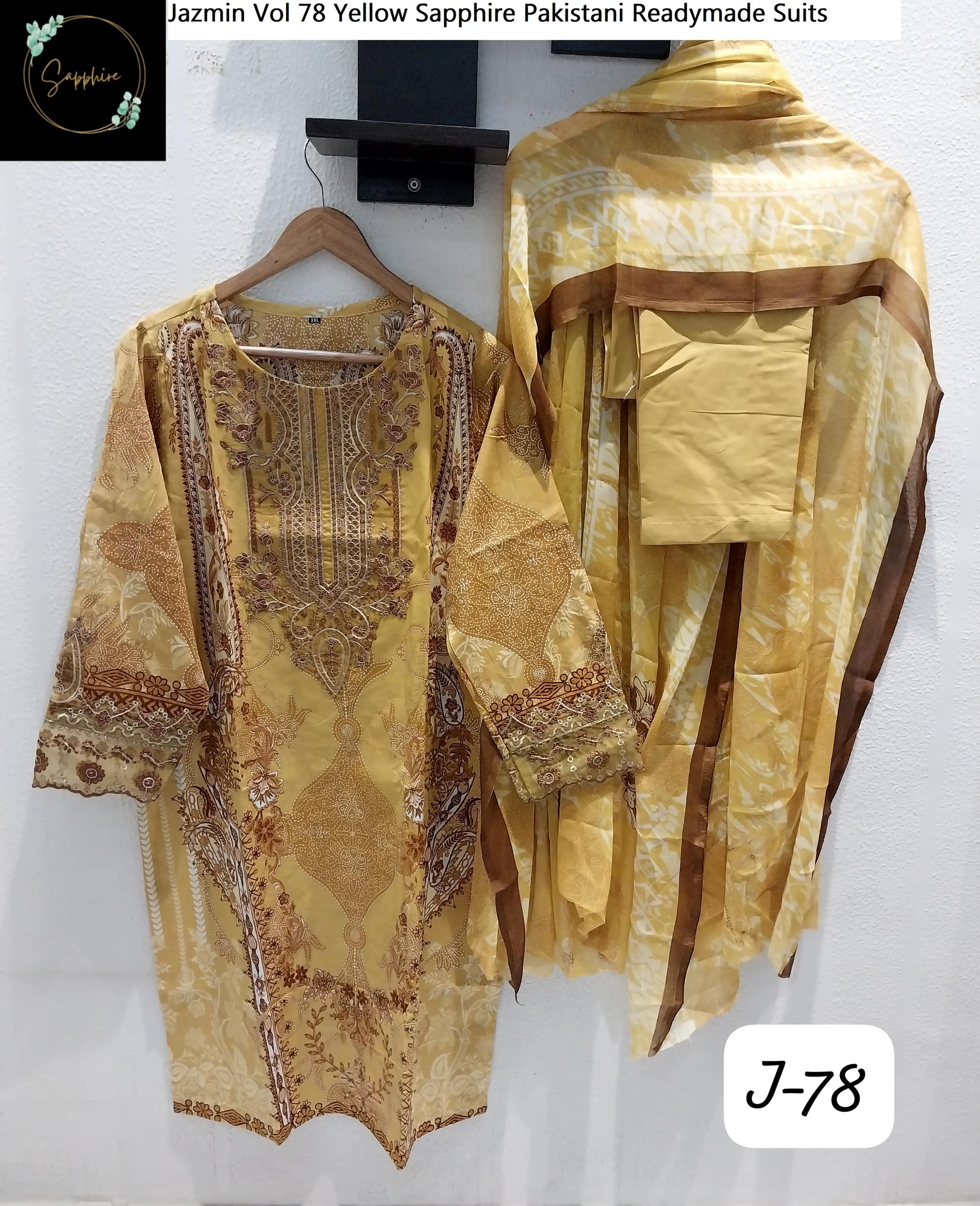 Jazmin Vol 78 Yellow Sapphire Pakistani Readymade Suits