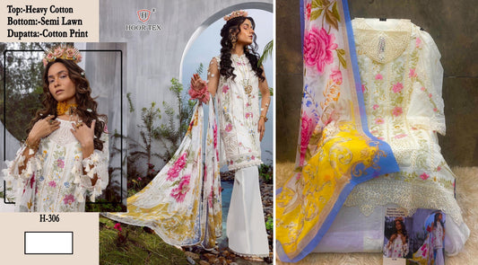 H-306 Hoor Tex Pakistani Salwar Suits