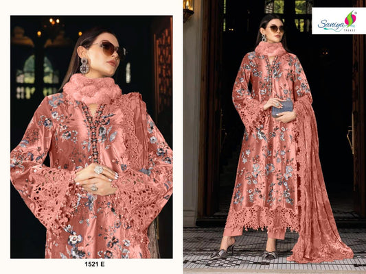 1521-C Maria B Luxe Hit Coad Vol 1 Saniya Trendz Rayon Cotton Pakistani Salwar Suits