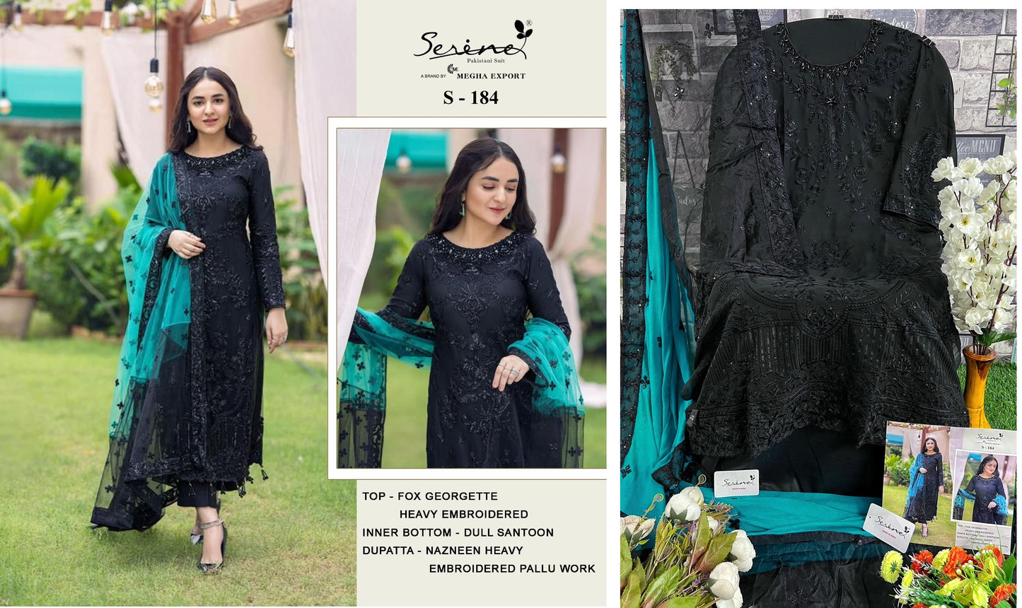S-184 Serine Pakistani Salwar Suits