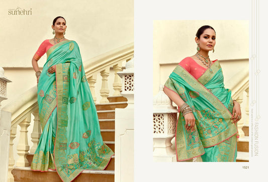 1521 Alankar Kimora Sunehri Dola Silk Sarees