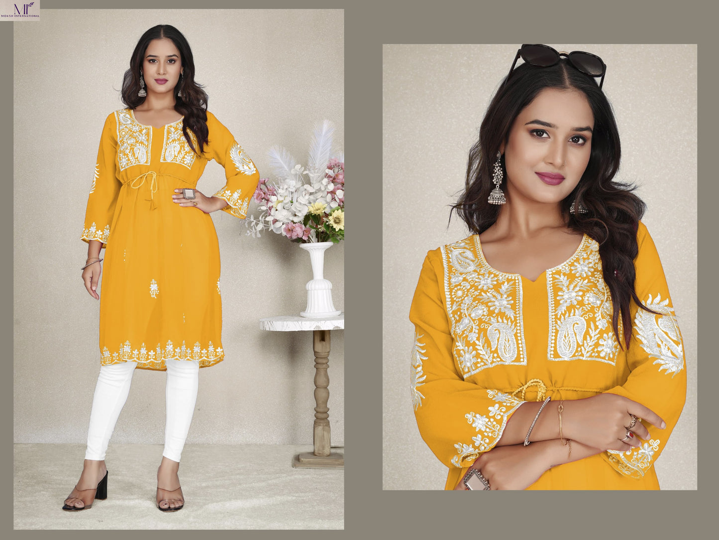 1521 Western Vol 1 Moksh Georgette Kurti