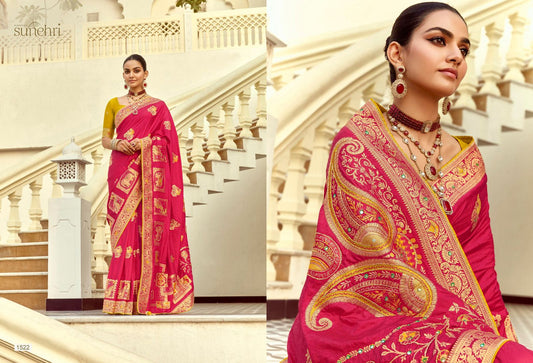1522 Alankar Kimora Sunehri Dola Silk Sarees