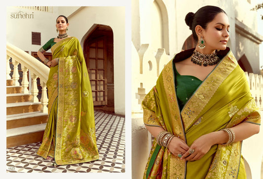 1523 Alankar Kimora Sunehri Dola Silk Sarees