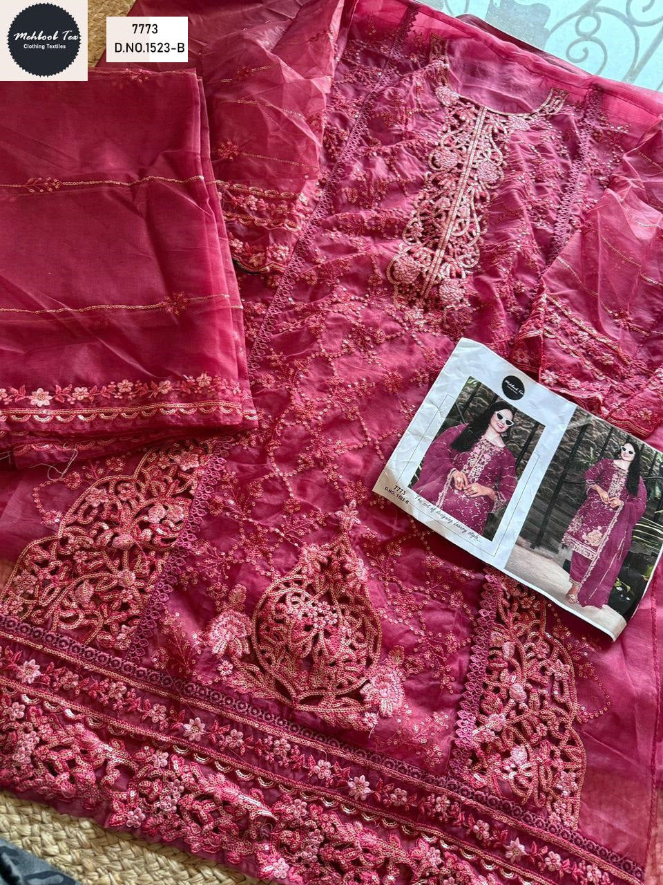 1523B Mehboob Tex Handwork Pakistani Salwar Suits