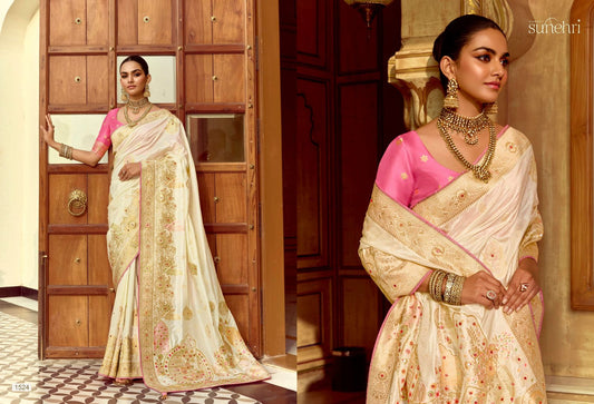 1524 Alankar Kimora Sunehri Dola Silk Sarees