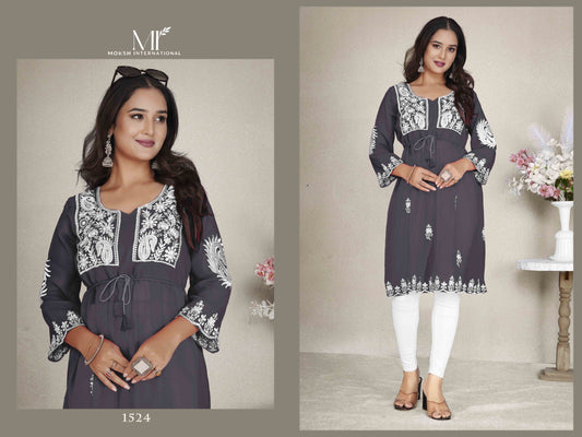 1524 Western Vol 1 Moksh Georgette Kurti