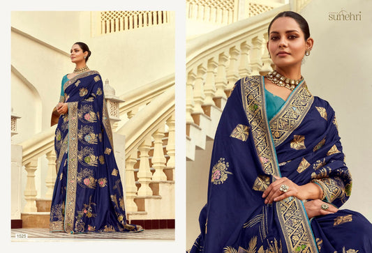 1525 Alankar Kimora Sunehri Dola Silk Sarees