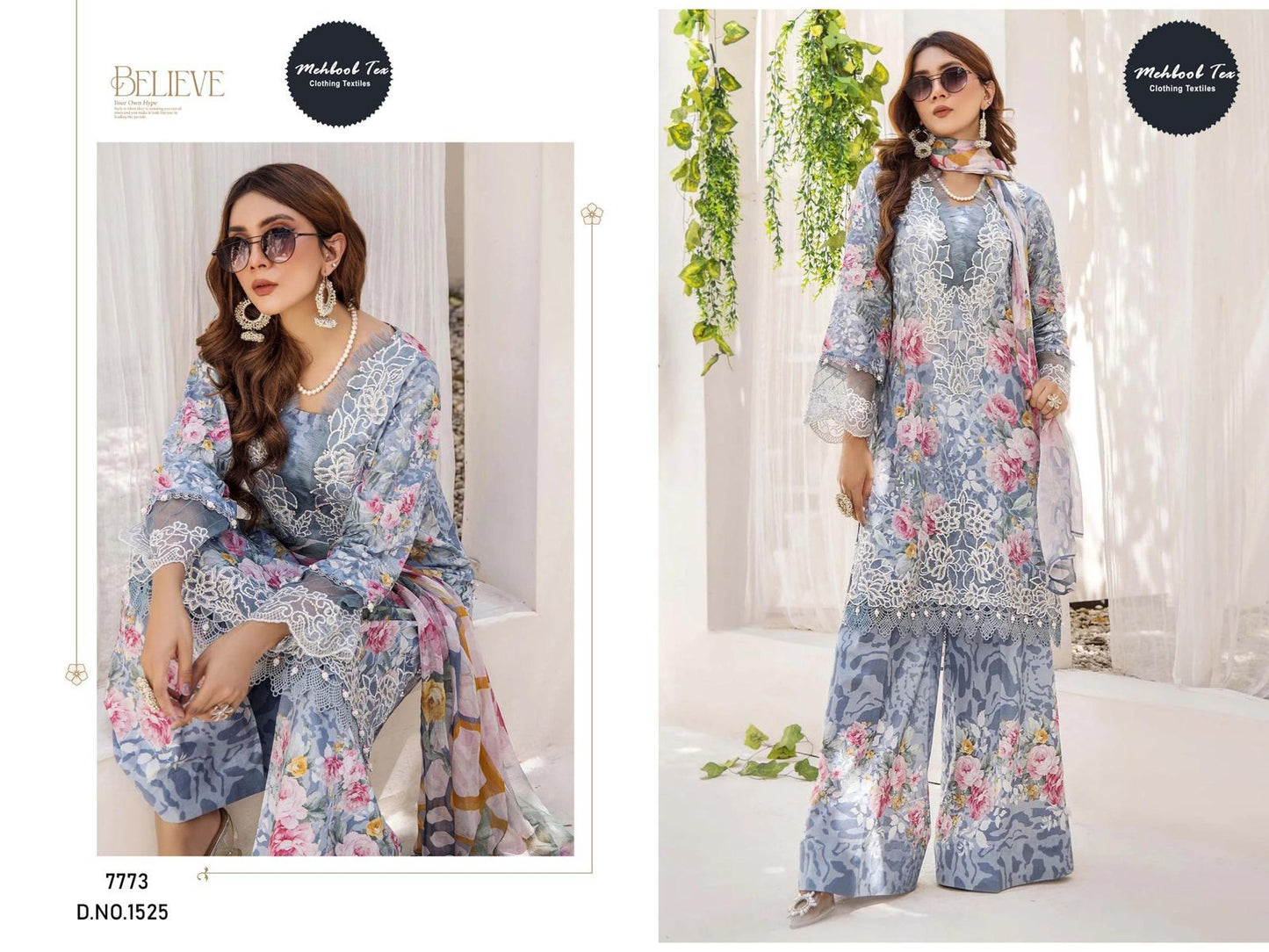 1525 Mehboob Tex Print Pakistani Salwar Suits