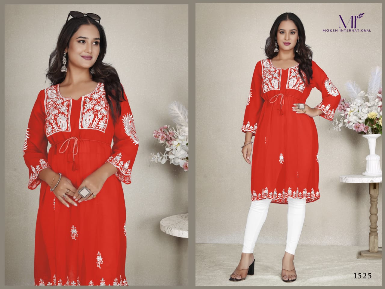 1525 Western Vol 2 Moksh Georgette Kurti