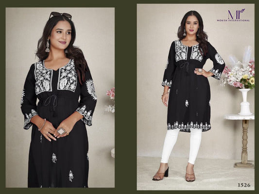 1526 Western Vol 2 Moksh Georgette Kurti