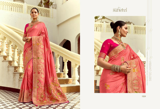 1529 Alankar Kimora Sunehri Dola Silk Sarees