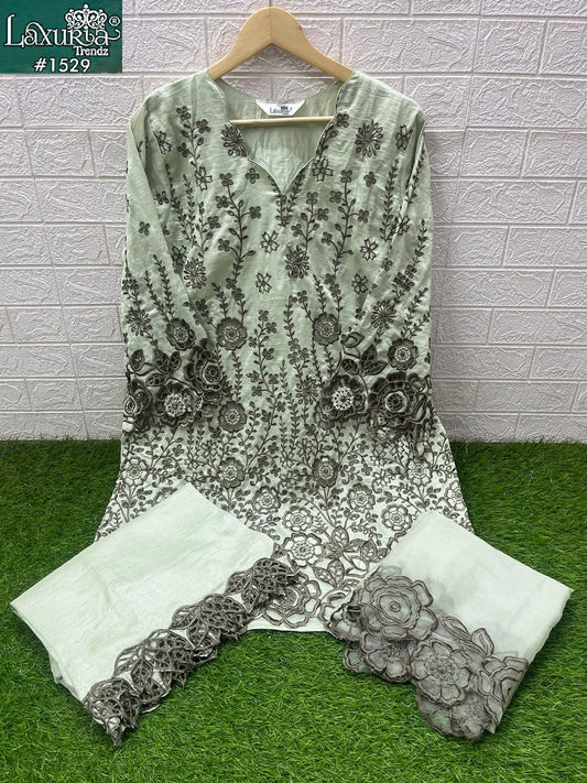1529 Mint Green Laxuria Trendz Vichitra Pakistani Readymade Suits
