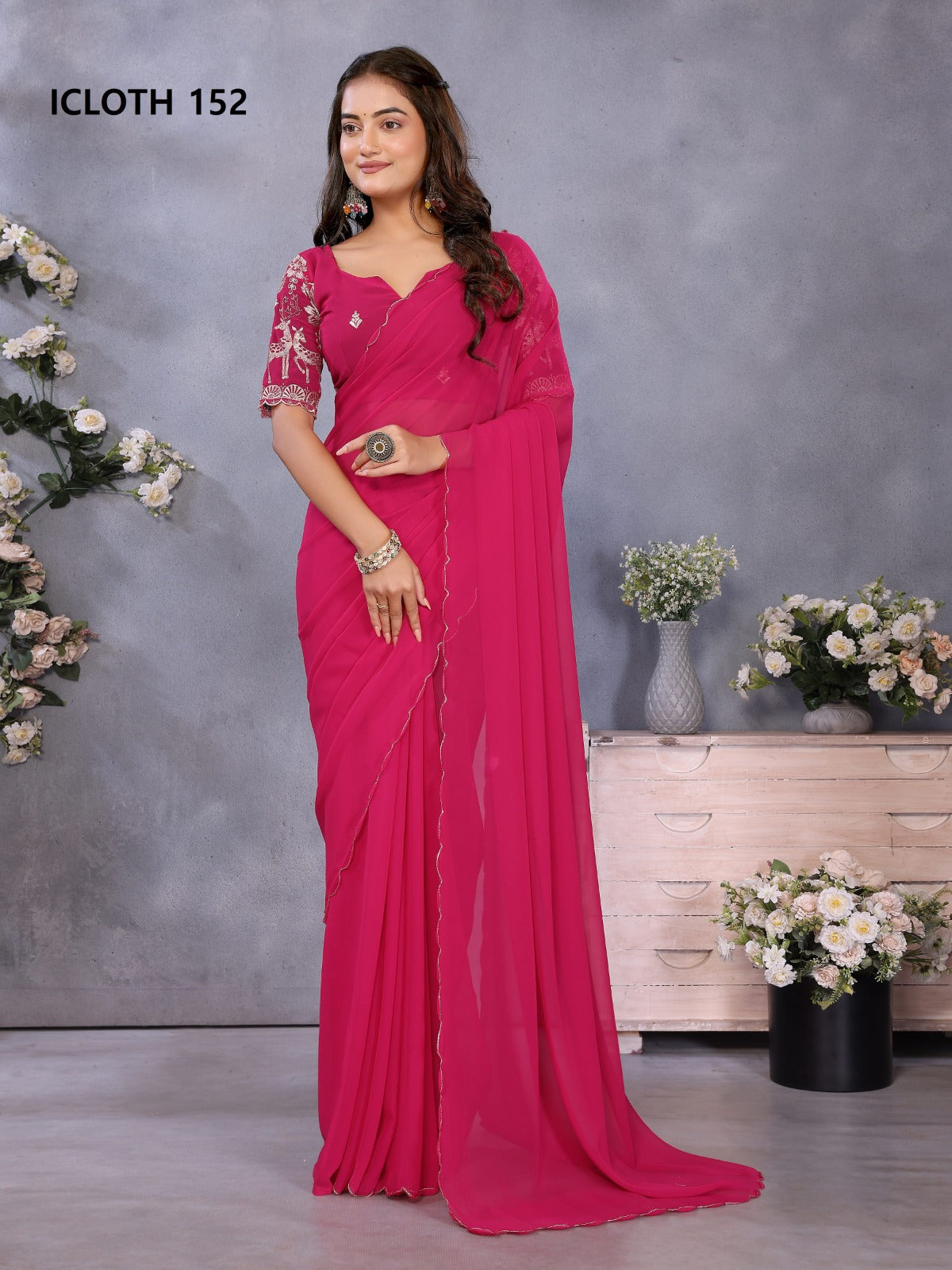 152 Icloth Vol 4 Prima Georgette Sarees