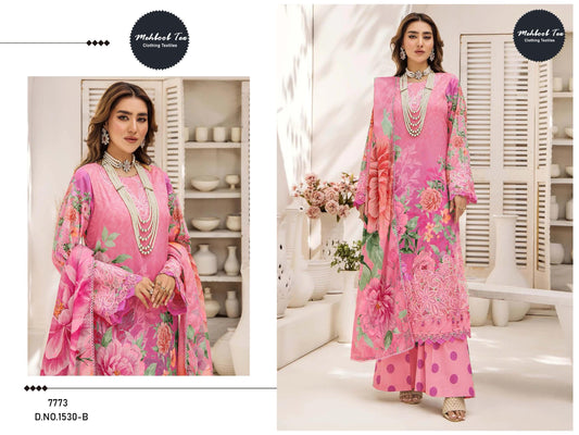 1530 B Mehboob Tex Printed Pakistani Patch Suits