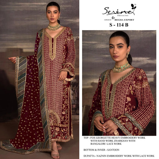 S-114-B Serine Pakistani Salwar Suits