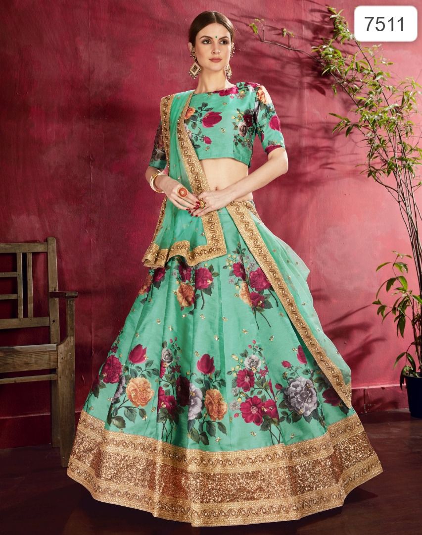 7511 Carnations Zeel Lehenga Choli