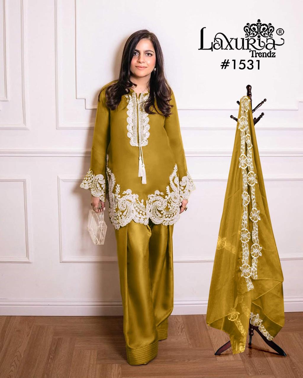 1531 Mustard Laxuria Trendz Vichitra Pakistani Readymade Suits