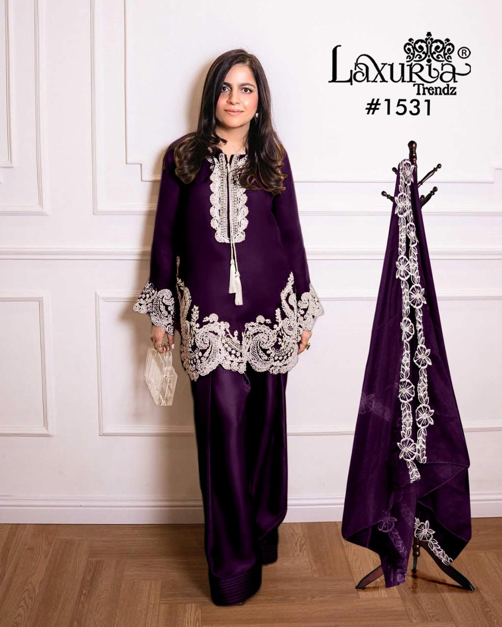 1531 Purple Laxuria Trendz Vichitra Pakistani Readymade Suits