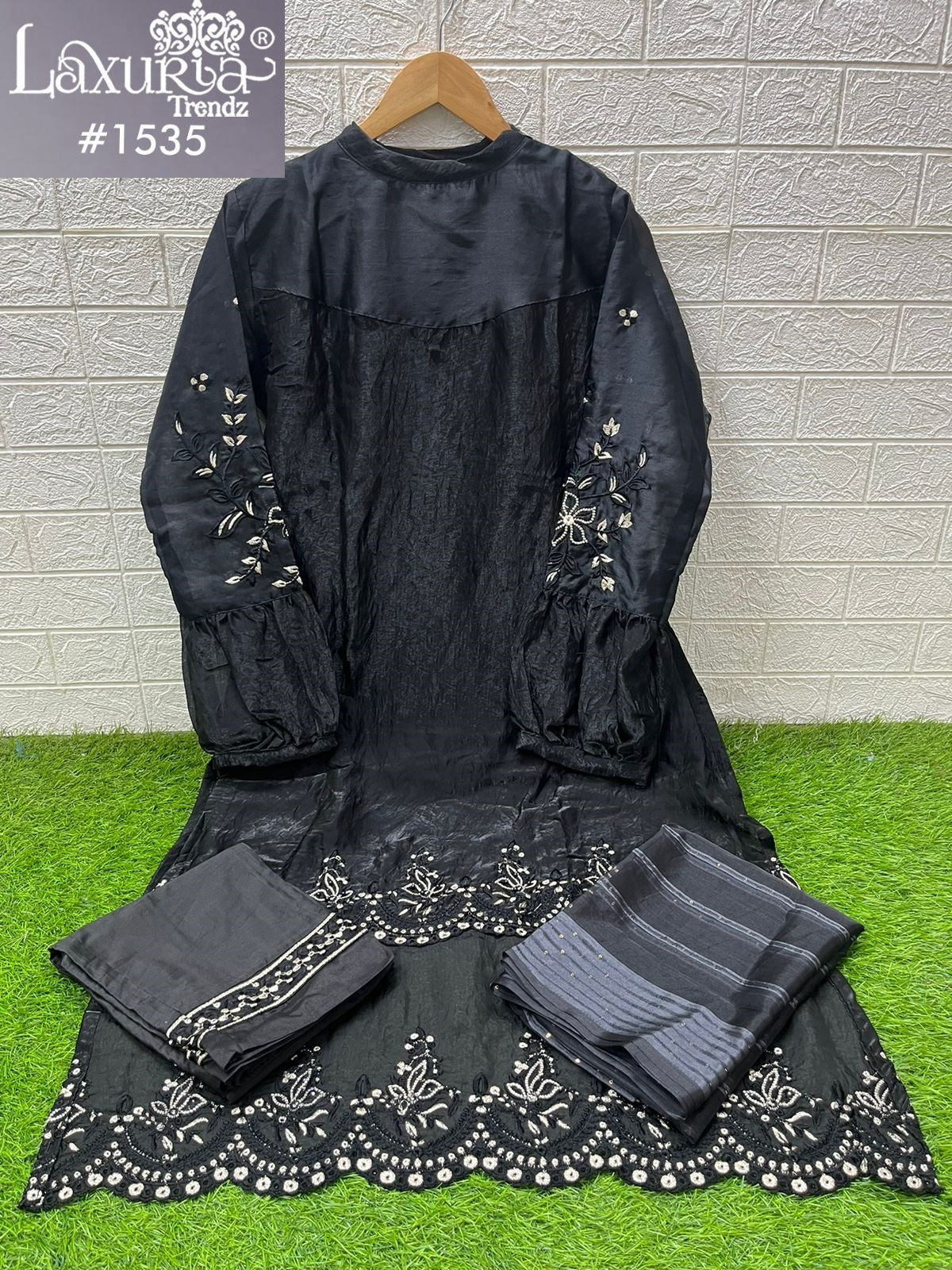 1535 Black Laxuria Trendz Embroidery Pakistani Readymade Suits