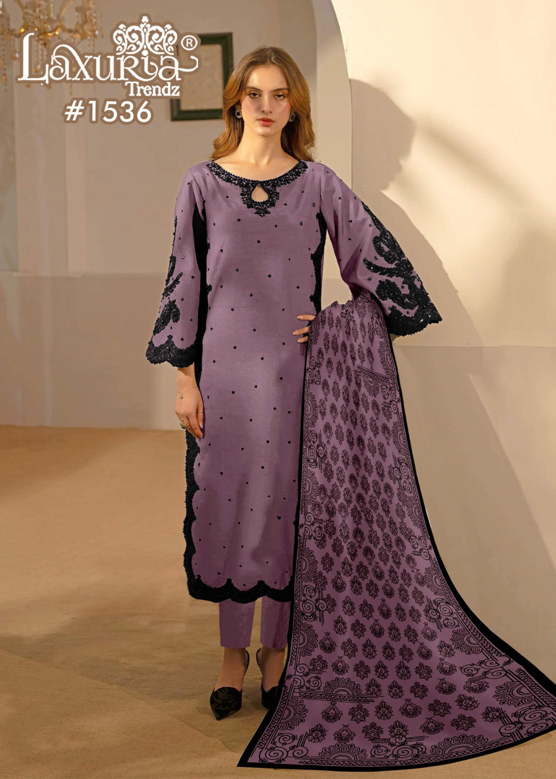 1536 Badami Laxuria Trendz Georgette Pakistani Readymade Suits