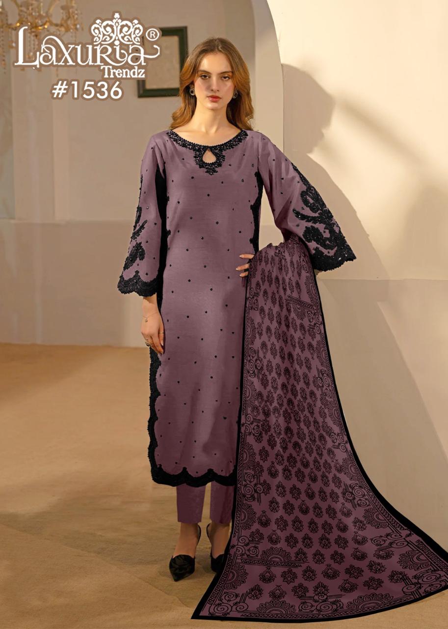 1536 Wine Laxuria Trendz Georgette Pakistani Readymade Suits