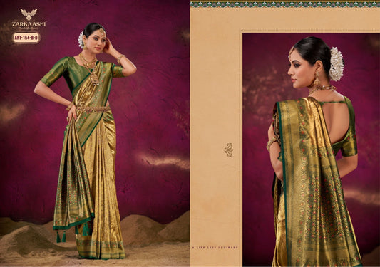 154-B-D Kanchi Patti Vol 1 Zarkaashi Katan Silk Sarees