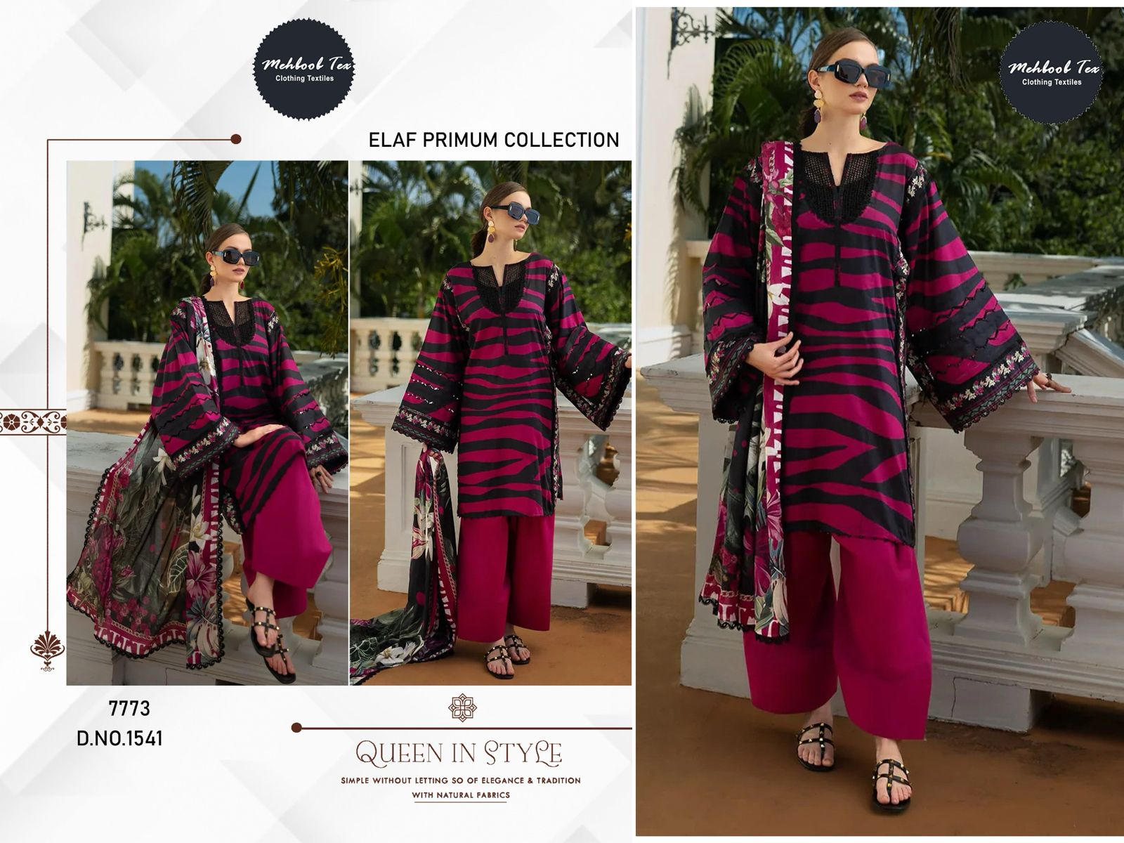 1541 Elaf Premium Collection Mehboob Tex Pure Cotton Pakistani Patch Suits