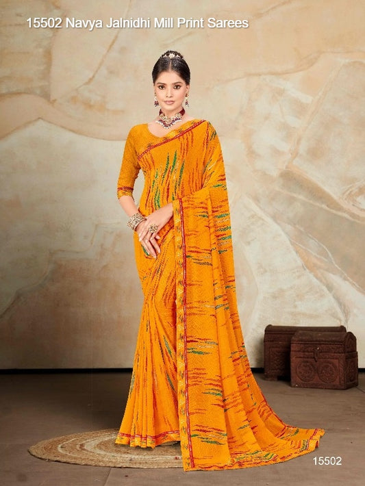 15502 Navya Jalnidhi Mill Print Sarees