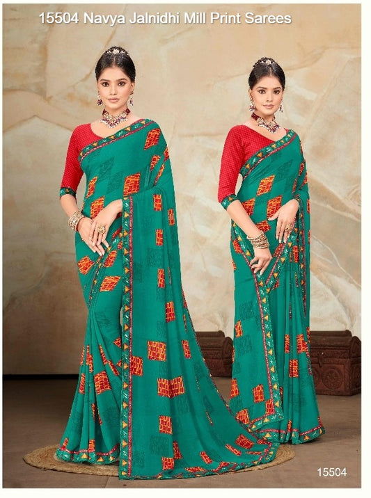 15504 Navya Jalnidhi Mill Print Sarees