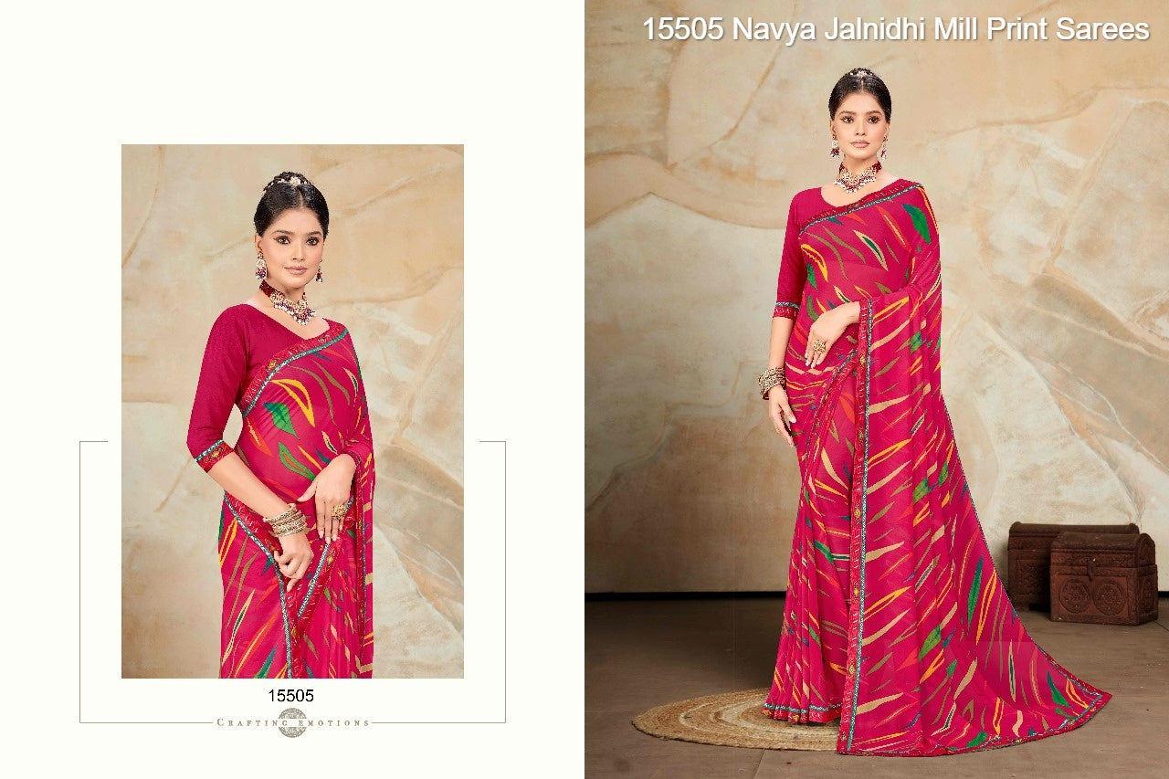 15505 Navya Jalnidhi Mill Print Sarees