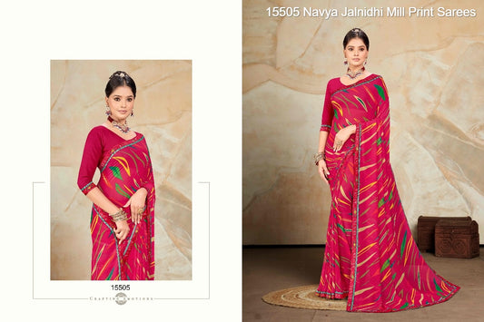 15505 Navya Jalnidhi Mill Print Sarees