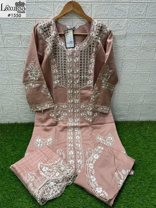 1550 Peach Laxuria Trendz Vichitra Pakistani Readymade Suits