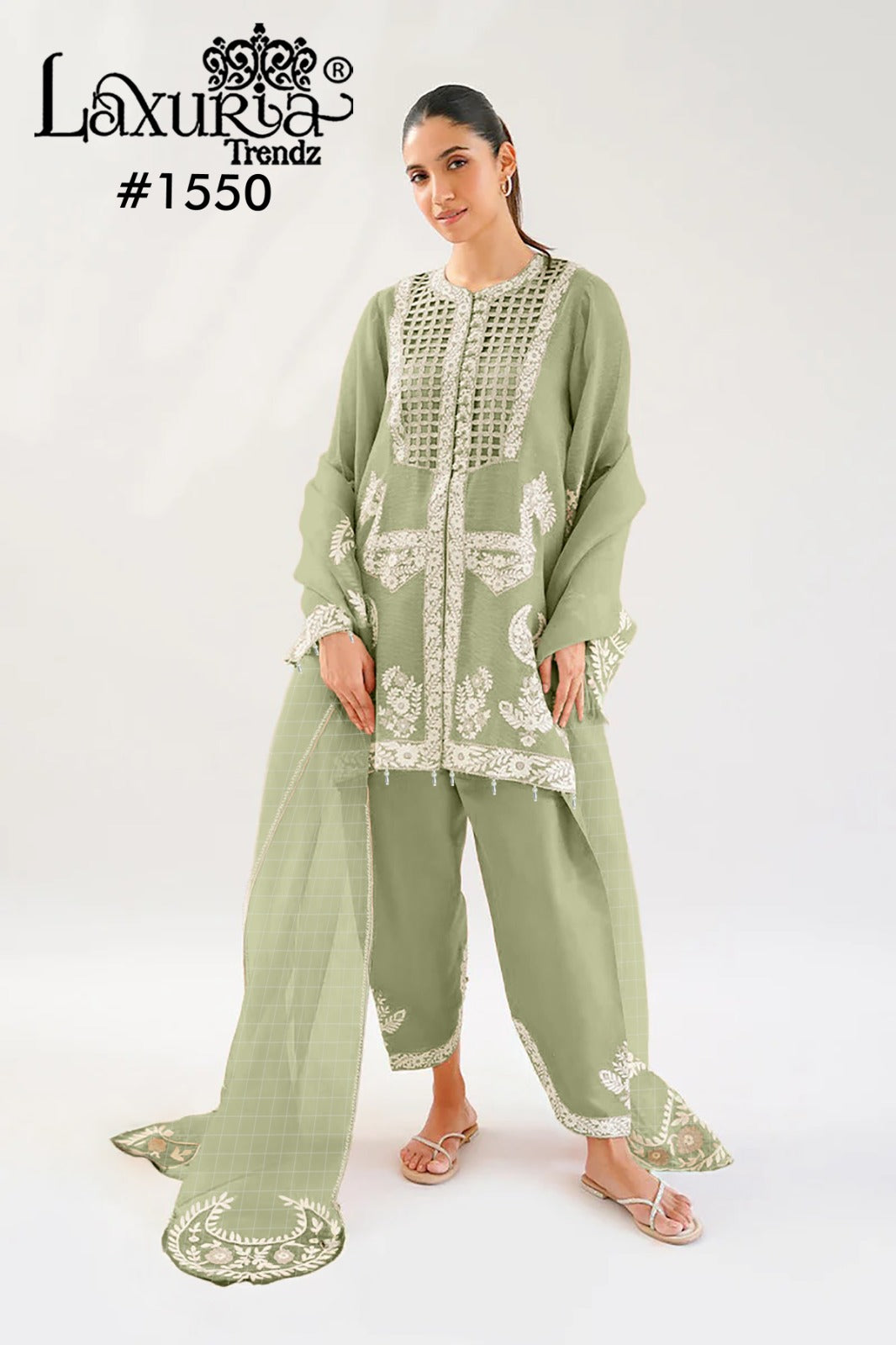 1550 Pista Laxuria Trendz Vichitra Pakistani Readymade Suits