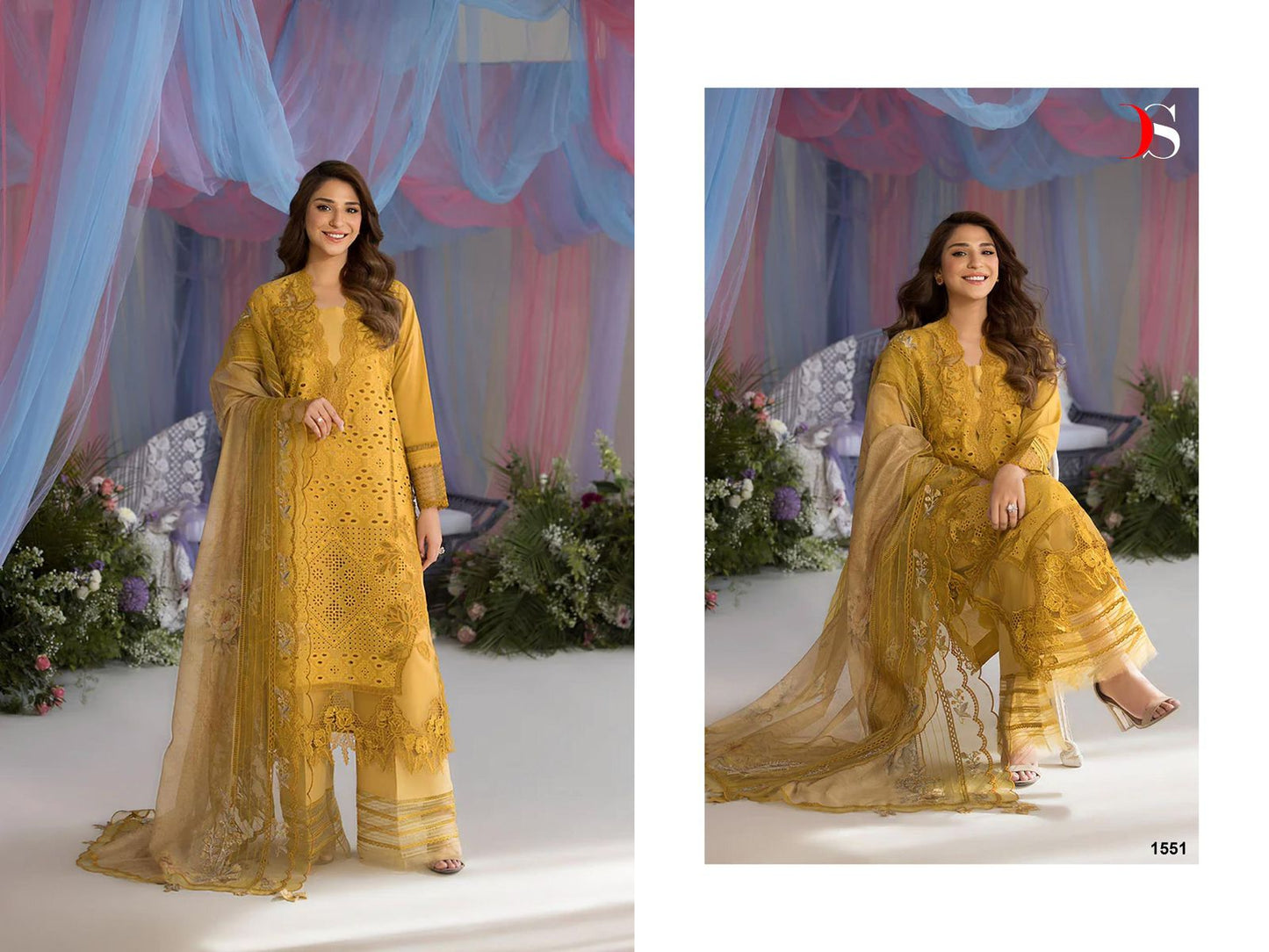 1551 Sobia Nazir Luxury Lawn 4 Deepsy Pure Cotton Pakistani Salwar Suits