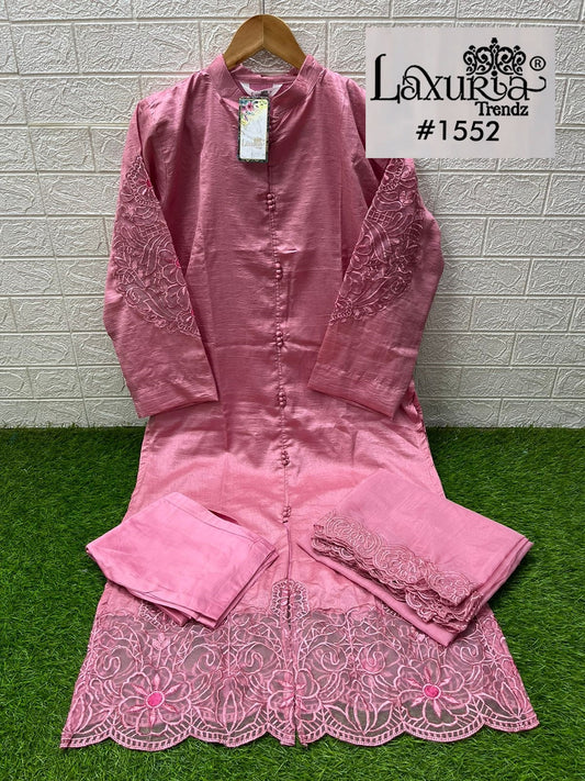 1552 Pink Laxuria Trendz Embroidery Pakistani Readymade Suits