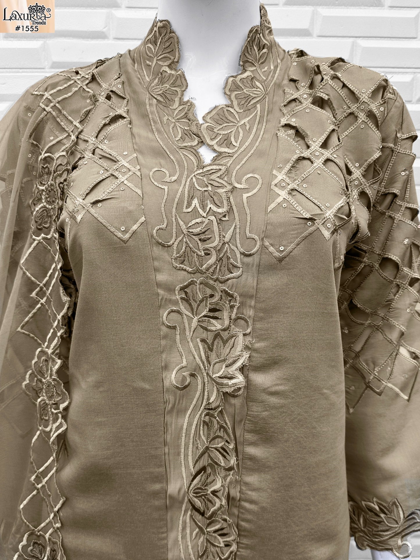 1555 Laxuria Trendz Roman Shimmer Pakistani Readymade Suits