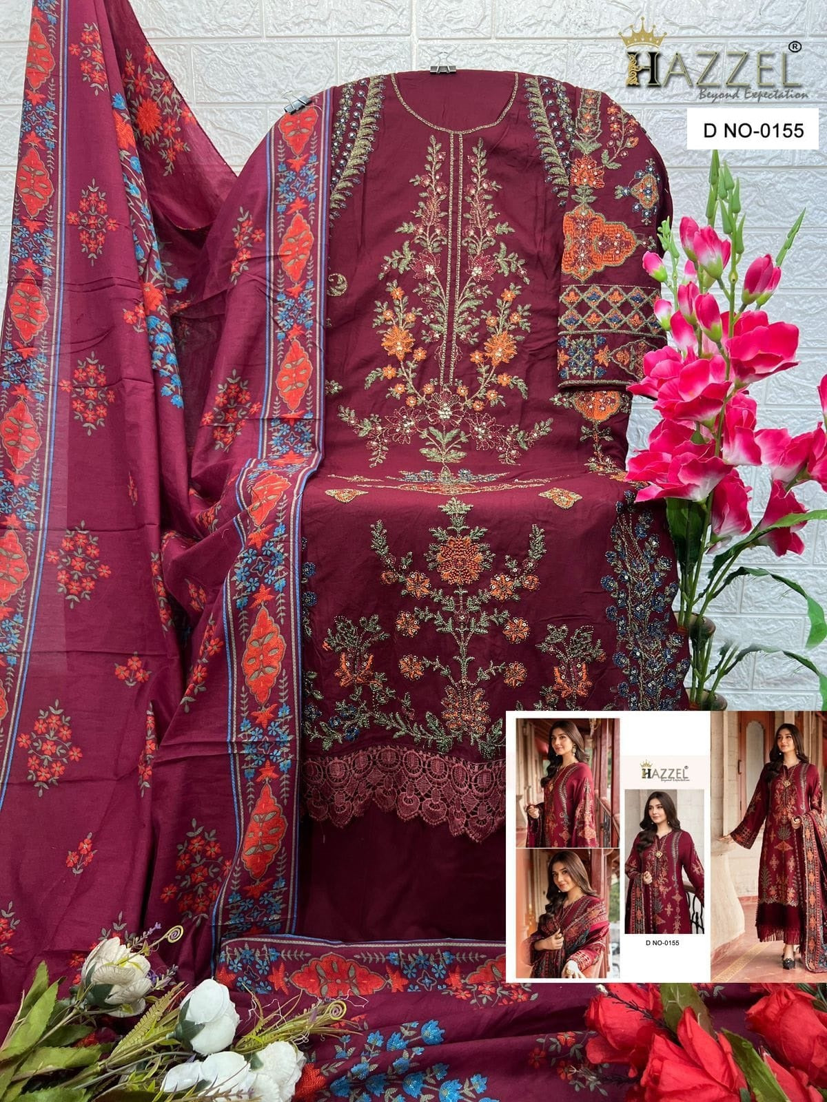 155 Hazzel Print Pakistani Salwar Suits