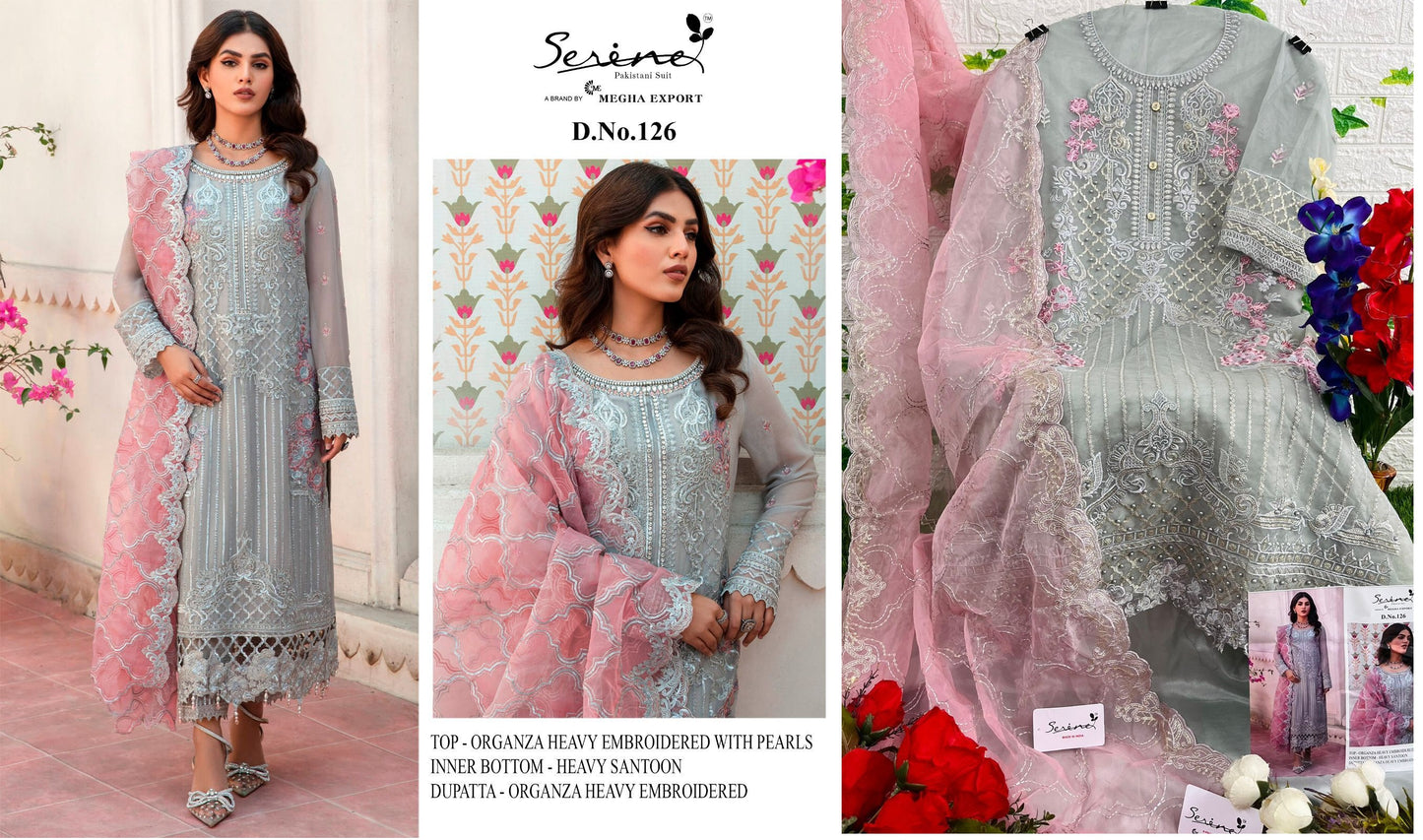 S-126 Serine Pakistani Salwar Suits