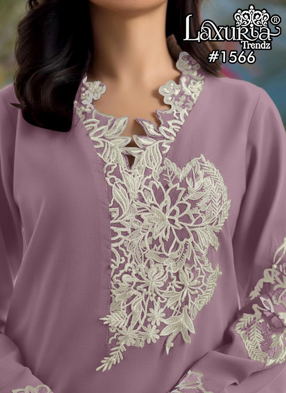 1566 Dusty Mauve Laxuria Trendz Soft Bsy Pakistani Readymade Suits